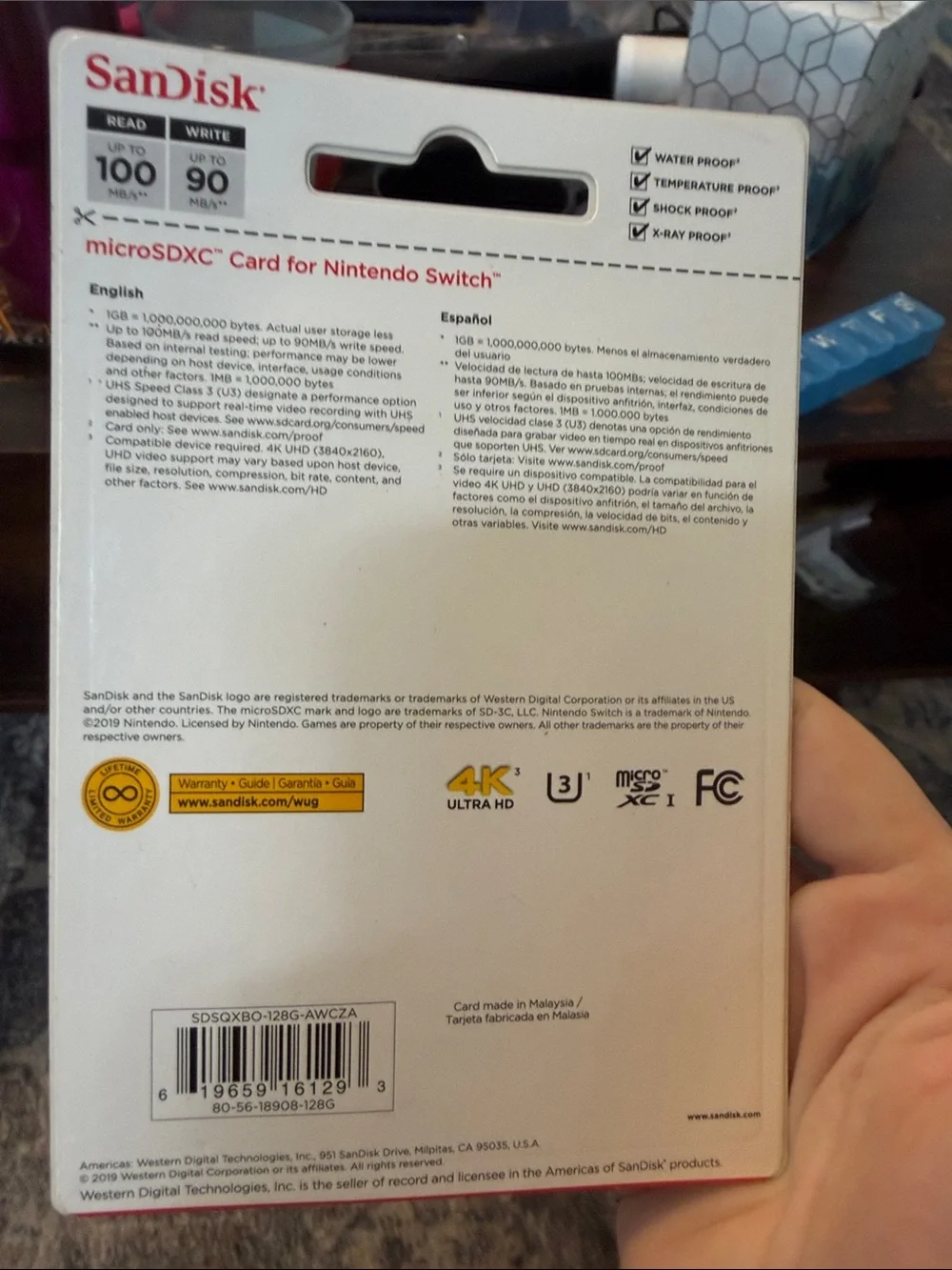 Nintendo Switch SanDisk Mario Mushroom 128gb microsdxc micro sd unopened nwt